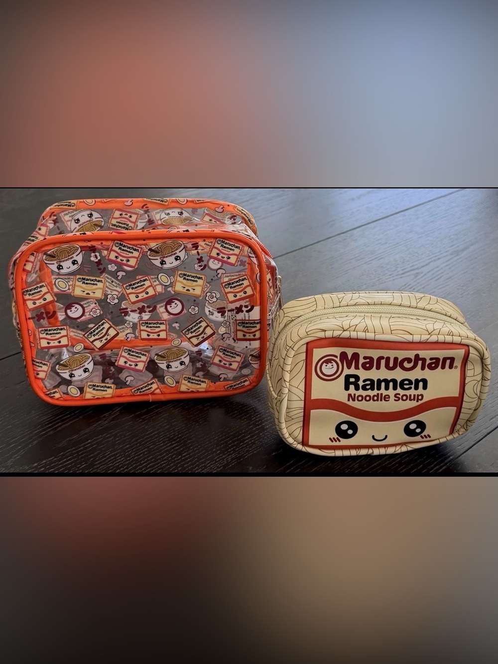 Maruchan Ramen Noodle Soup Bundle Cosmetic Bag Set 2 Piece Clear